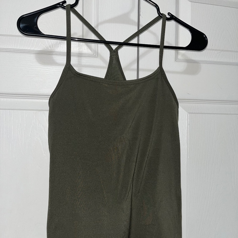 OFFLINE by Aerie Real Me Tank Top Olive Green